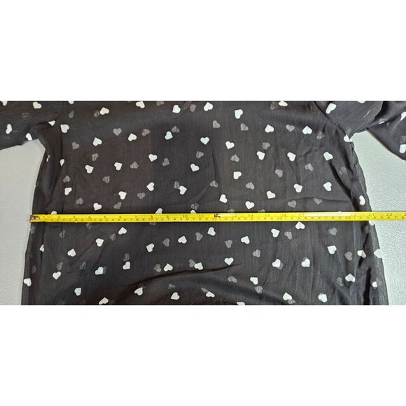 Anthropologie Maeve Womens OS Sheer Ditsy Heart‎ Kaftan Cover Up Dress NWT - Picture 11 of 14